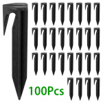 100/200 vnt. Vejapjovės kuoliukai, ribiniai vinys, žemės smaigai, plastikiniai inkarai, sodo žemės tvirtinimo kai&scaron;čiai, skirti kloti ribinius laidus