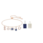 Swarovski Symbolica Lucky Evil Eye Rožinio aukso padengimo apyrankė Moteri&scaron;ka apyrankė Mėlyna 5497668 White Box