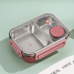 304 nerūdijančio plieno pietų dėžutė su stalo įrankiais suaugusiems ir vaikams, nepralaidi pietų dėžutė, ne&scaron;iojama grotelių formos &bdquo;Bento Box&ldquo; maisto indeliai