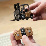1/64 mastelio nuotoliniu būdu valdomas lydinio &scaron;akinis krautuvas žaislinis automobilis plius savivartis modelis - Inžinerinės transporto priemonės stalvir&scaron;io kolekcija Dovana Sukurta berniukams black