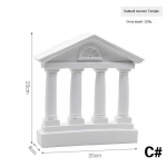 1 vnt. Architektūros modelis Romos kolona Graikų &scaron;ventykla Pastatas Namų dekoracija Europos dekoratyvinis gipso stulpas Dervos skulptūra