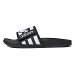 Adidas Neo Adilette Comfort Adj Geltonos Kryžminės Juodos Baltos Unisex &Scaron;lepetės 'Juoda Balta' FY3037 39