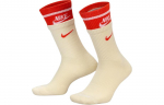 Nike Everyday Plus kojinės Unisex 1 pakuotė Kokoso pienas/Aistringai raudona/Balta FN3148-100 M