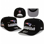New England Patriots Konferencijos Čempionų Snapback Kepuraitė, Super Bowl LIX Reguliuojama Juoda Beisbolo Kepuraitė, NFL Futbolo Gerbėjų Gatvės Apranga one size