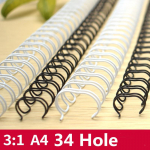 100 vnt. A4 formato 34 skylės Spiralė Metalinė Spiralė Kalendoriaus Spiralė Laisvų Lapų Sąsiuvinio Žiedas Spyruoklinis Susiuvėjas 6.4mm 34Teeth White