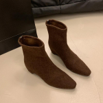 2026 Nauji moteri&scaron;ki vidutinio kulno zom&scaron;iniai ankle boots Žieminė mada Stambūs batai moteriai Eleganti&scaron;ki batai Sniego Chelsea trumpi batai De Mujer 35 ruda