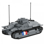 Pirmajame pasauliniame kare Antrajame pasauliniame kare Prancūzijos armijos tankas AMX-13 CHAR B1 BIS Somua S35 AMX-30 Renault FT-17 ARL44 Lorraine 155 &Scaron;arvuotas karinis konstravimo kaladėlių žaislas