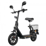 Elektrinis paspirtukas Twofish M5 Pro 500W variklis Dvigubi diskiniai stabdžiai 12 padanga Su EEC sertifikatu E-Scooter 48V 13Ah Maksimalus nuotolis 30Km juoda