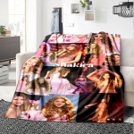 Shakira spausdinimo flanelės pledas Auk&scaron;tos kokybės &scaron;iltas patogus užklotas visais metų laikais Puikiai tinka dovanoms namų dekoravimui 150cm x 200cm