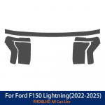 Ford F-150 Lightning 2022-2025 F150 Dūminis Juodas Skaidrus Automobilio Priekinio Žibinto TPU PPF Rinkinys Blizgus Apsauginis Plėvelės Lipdukas Priedai smoked black / for F-150 Light white
