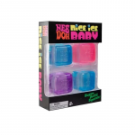 Needoh Nice Ice Baby Fidget kubelių rinkinys, 4 vnt. Super tvirti mink&scaron;ti sensoriniai žaislai, netoksi&scaron;ki spaudžiami žaislai, skirti ADHD ir autizmui, dovana