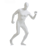 Nematomumo apsiaustas Vaikui Suaugusiam Zentai Spandex Kostiumas Kombinezonas Viso Kūno Kostiumas Kostiumai Apranga Daugiaspalvis Kūną Glaudžiantis Bodis Berniukui L balta