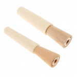 2 Pieces Mounted Felt Cone Type on Wooden Inside Ring Jewelry Polishing Tool 12-20mm smėlis