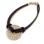 Les Tr&eacute;sors De Lily [D7762] - Bracelet Cr&eacute;ateur 'Zen' Blanc Noir juoda