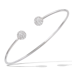 Les Tr&eacute;sors De Lily [Q1068] - Bracelet Argent 'Sissi' blanc argent&eacute; (rhodi&eacute;) - 55x50 mm 7 mm