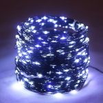 10M/50M/200M LED žalios vielos styginių lemputės Kalėdų pasakų lemputės girlianda su nuotoliniu lauko kalėdinės eglutės dekoro &scaron;viestuvu Naujųjų metų vakarėliui namų terasoje 20M 200LED
