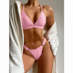 Push Up Moteri&scaron;kas maudymosi kostiumėlis Moteri&scaron;kas mikro bikinis Seksualus bikinio rinkinys Tvirtas paplūdimio aprangos dirželiai maudymosi kostiumėliai maudymosi kostiumėlis Brazilijos bikini S rožinė