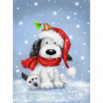 Deimantinis paveikslas Kalėdinis &scaron;uo Kalnų kri&scaron;tolas, pilnas grąžtas, 5D &bdquo;pasidaryk pats&ldquo; deimantinis siuvinėjimas žiemos mozaika Kalėdų dovanų sienos menas Full Round (20X30CM)