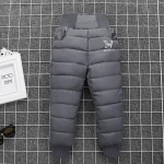 &Scaron;iltos storos berniukų kelnės mergaičių žieminės plius aksominės kelnės vaikams auk&scaron;tu juosmeniu, slidinėjimo kelnės, pamink&scaron;tintos 150