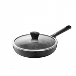 Nelipni keptuvė keptuvė Buitinė keptuvė be dūmų keptuvė blynų keptuvė virtuvės reikmenys Wok 24cm juoda