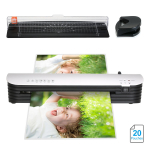 SL299 laminavimo ma&scaron;inų rinkinys A4 dydžio kar&scaron;to ir &scaron;alto laminavimo 2 volelių sistema su 20 laminavimo UK Plug