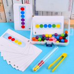 Clip Beads mėgintuvėlio žaislas Vaikų loginis susikaupimas Smulkiosios motorikos lavinimo žaidimas Montessori Mokymo priemonės Mokomasis žaislas vaikams