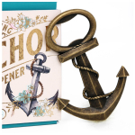 Les Tr&eacute;sors De Lily [A1418] - D&eacute;capsuleur m&eacute;tal 'Ancre Marine' vintage - 9x7 cm ruda