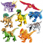 YG77021 Spalvingi dinozaurų statybiniai blokeliai vaiki&scaron;ki berniukai Dovanos smulkios dalelės, žaislai