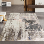 Modernus pilkas abstraktus kilimas svetainei ir koridoriui 100x150cm 1pcs