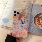 Abstraktus menas Aliejinė tapyba Little Girl Mink&scaron;tas TPU telefono dėklas, skirtas iPhone 11 12 13 14 Pro Max 14 Plus 14 Pro 13 Pro 12 Pro Nenukritęs skaidrus dangtelis iPhone 14 Pro Max