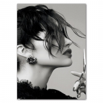 Mados plaukų plakatas ir spaudiniai &Scaron;iuolaikinė kirpykla Naujas plaukų dizainas Grožio salono nuotraukos Figūros Menas Sienų dekoras Tapyba HD0989 50x70cm no frame