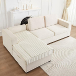 Vienspalvis neslystantis sofos užvalkalas, storas mink&scaron;tas pliu&scaron;inis sofos pagalvėlės rank&scaron;luostis, skirtas svetainės baldams. 90x240cm 1pc dramblio kaulas
