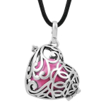 Bola de grossesse en forme de c&oelig;ur motif plantes boule rose