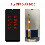 LCD ekranas Oppo A5 2020 LCD ekranas jutiklinis ekranas skaitmenizatorius pilnas mazgas pakeitimas juoda