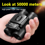 Žiūronai Zoom HD Teleskopas Galingas sulankstomas tolimojo nuotolio 50 000 m su silpnu naktiniu matymu 200X25