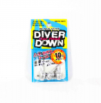 Xesta Jig Head Black Star Head Diver Down 10 gramų kabliukas Dydis 2/0 (0858)