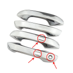 Skirta Volkswagen VW Golf 8 MK8 2022 LHD anglies pluo&scaron;to spalvai modifikuoti chromuotą durų rankenos dangtelio apdailos apsaugą Chrome Color white