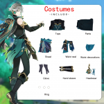 Genshin Impact Cos Alhaitham Cos Drabužiai Xu Ya Žolės &Scaron;alis Hatham Tighnari Cosplay Drabužiai XS žalia