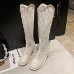 Auk&scaron;ti batai moterims Madinga platforma Martern Boot tu&scaron;čiaviduriai ilgaauliai Moteri&scaron;ki Sring 2023 m. rudens nauji tinkliniai seksualūs kelių ilgio batai