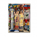 Graffiti aliejinė tapyba Mona Liza &Scaron;iuolaikiniai populiarūs plakatai ir spaudiniai Barzda Svetainės sienos menas Namų dekoravimo schema 21cm&times;30cm NoFrame