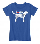 I <3 My Labrador Love Abrador Premium Tee mar&scaron;kinėliai S