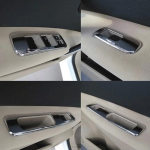 Skirta Nissan Qashqai J10 2007-2014 Priedas 4vnt/komplektas ABS &scaron;oninės durys Langų pakėlimo valdymas Mygtukų skydelio apdaila Dangtelio lipdukas