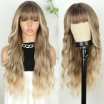 MISS WIG Sintetiniai ilgi juodi perukai su kirpčiukais, natūralūs banguoti plaukai perukas moterims kasdieniam Cosplay vakarėliui atsparus kar&scaron;čiui 65cm