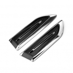 2 vnt. Shark Gills Automobilių Automobilių Automobilių Automobilių Automobilių Styling Oro Srauto Oro Angos Dekoravimo Lipdukas sidabras/juoda
