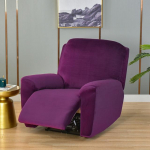 Vienspalvis Mink&scaron;tas Velvet Stretch Lazy Boy Recliner užvalkalas Kėdės Užvalkalas Kėdės Atlo&scaron;as Namams violetinė