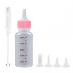 6 vnt. 50 ml naminių gyvūnėlių pienui atsparus skaidrus buteliukas kačiuko pa&scaron;arų svarstyklės &scaron;uniuko buteliukas naminių kačių &scaron;unų lesyklėlė naminiams gyvūnėliams rožinė