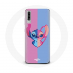 Coque Samsung Galaxy A70 Stitch et angel bleu rose