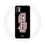 Coque pour Xiaomi Redmi Note 10 5G Blackpink Groupe de K-pop Logo Noir Rose Fond Noir