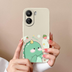 Skirtas &bdquo;Xiaomi Redmi Note 13 Pro 13R 13C K60 Ultra K70 Pro K70E&ldquo; dėklui mielam dinozaurui, auk&scaron;tos kokybės matiniam skysto silikono galinio dangtelio apsauginiam korpuso buferiams Redmi K60 Ultra