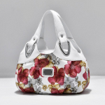 Gėlių Pu Odinė Moteri&scaron;ka Rankinė Didelė Moteri&scaron;ka Pečių Krep&scaron;iai Įžymaus prekės ženklo Dizainas Lady Tote Rankinė Spalvotas Spausdinimas Crossbody raudona